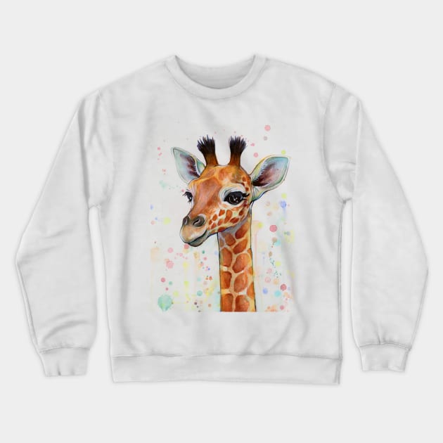 Baby Giraffe Crewneck Sweatshirt by Olechka